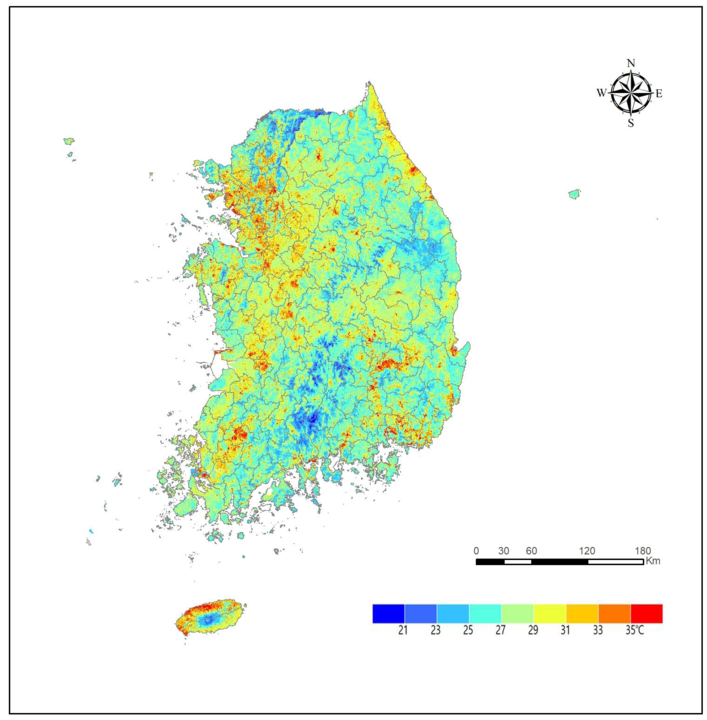 전국 여름철 지표온도지도,환경부.png