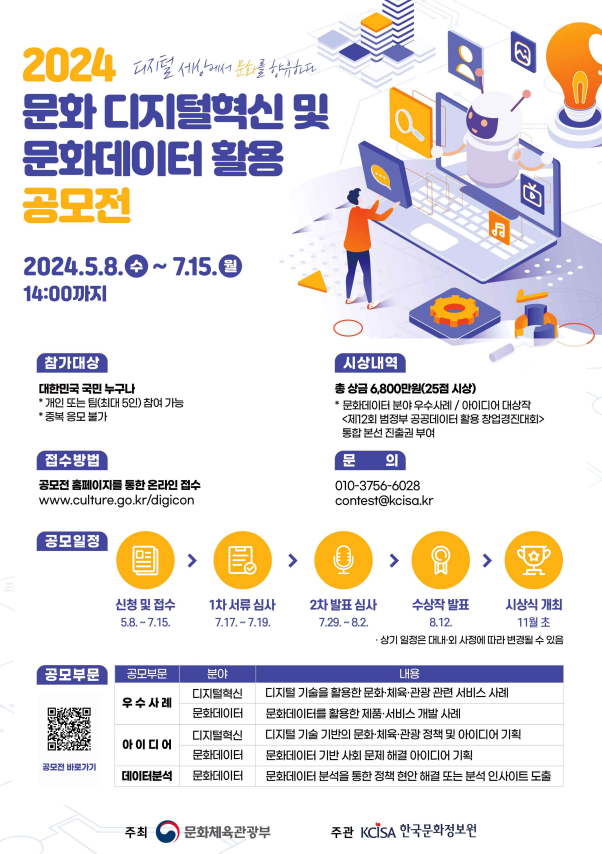 디지털 기술과 문화데이터 활용한 혁신 아이디어와 우수사례 찾는다