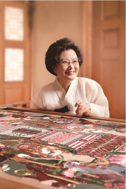 한국전통문화대, 국가무형유산 ‘자수장’ 최유현 보유자에 명예미술학박사 학위 수여