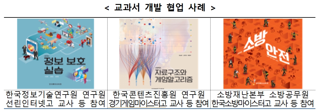 교육부, 정부부처와 협업하여 현장 맞춤형 교과서 개발 확대